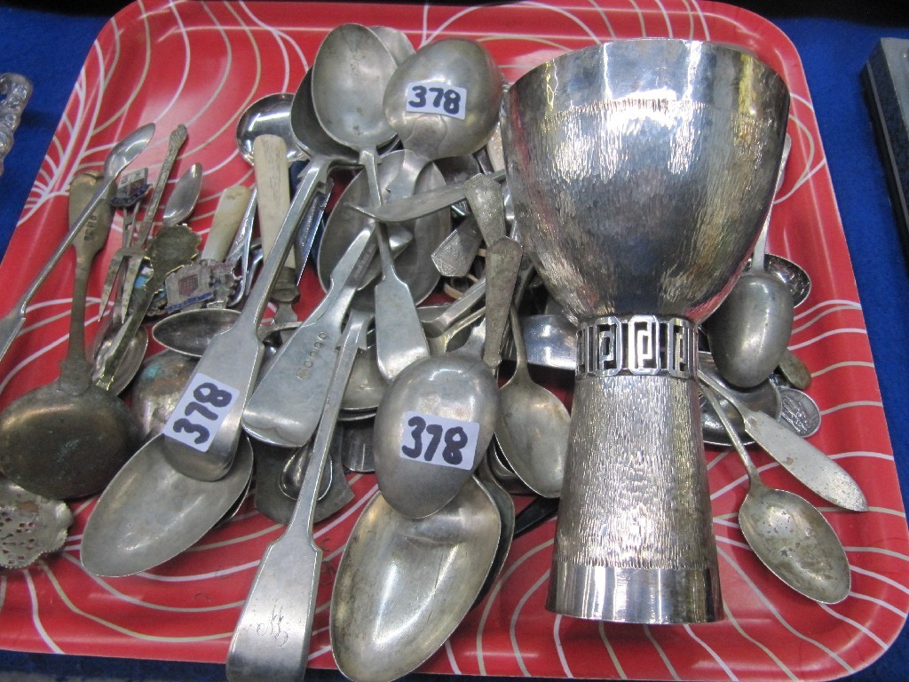 Appraisal: Tray lot of EP - goblet and loose cutlery