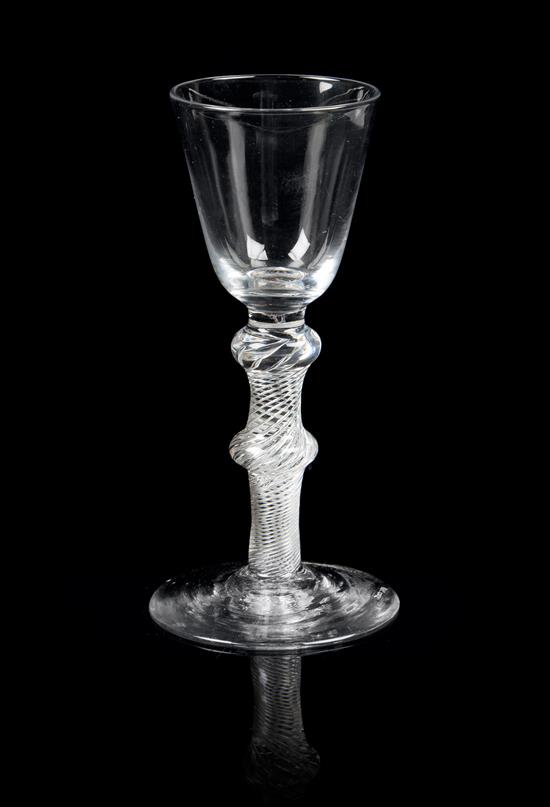 Appraisal: Sale Lot A Georgian Glass Wine Goblet likely th century