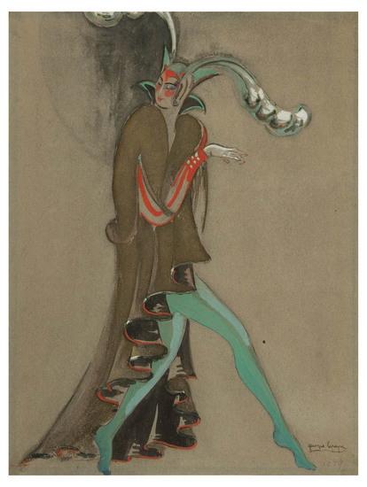 Appraisal: LEPAPE Georges Costume Design Gouache on paper image size x