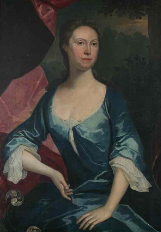 Appraisal: CONTINENTAL SCHOOL th century PORTRAIT OF LADY IN BLUE oil