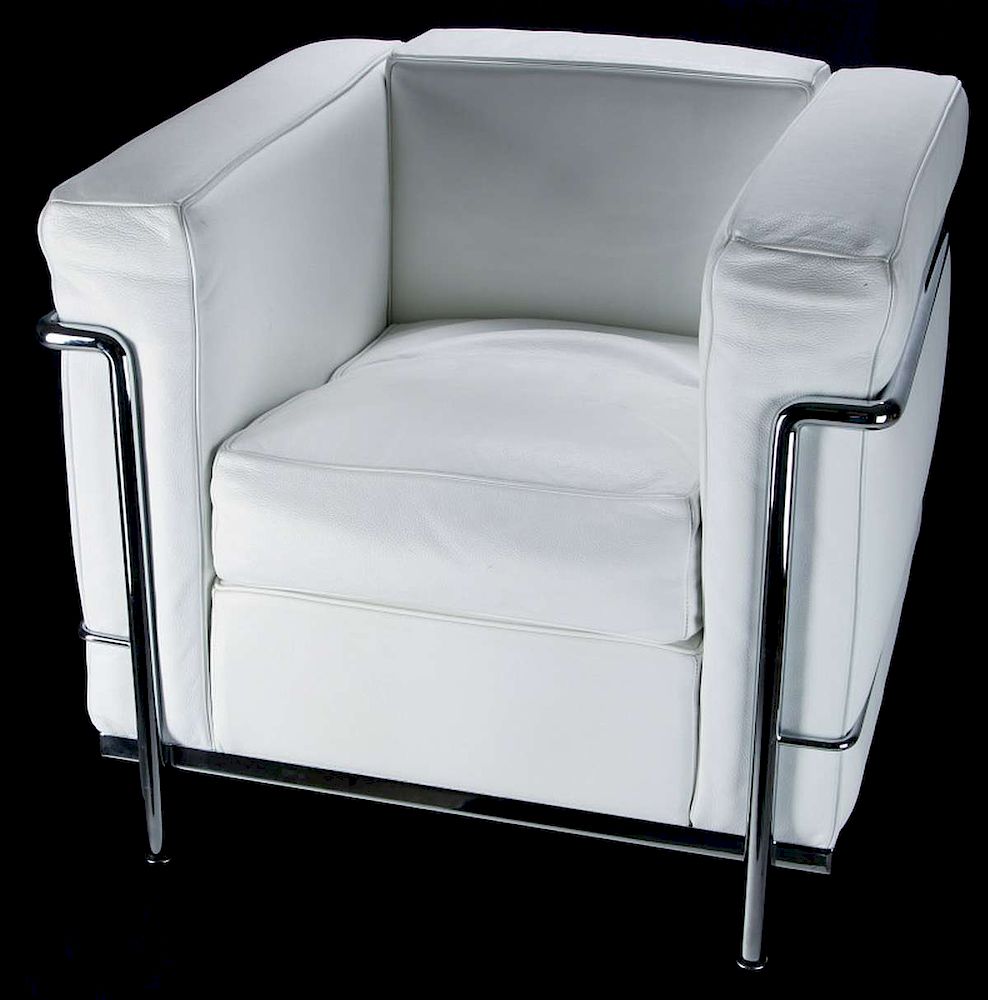 Appraisal: A CONTEMPORARY 'CASSINA' LC LEATHER ARM CHAIR A circa edition