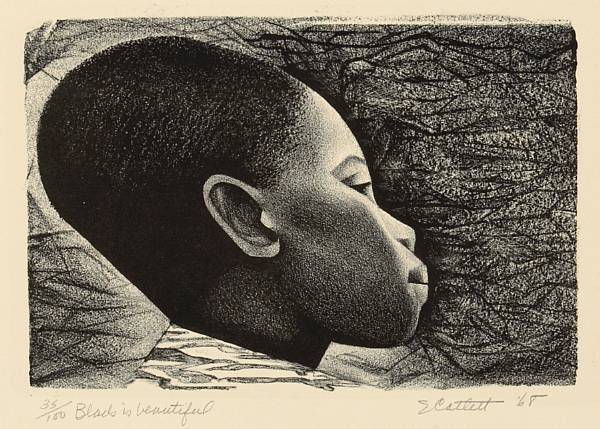 Appraisal: Elizabeth Catlett American born Black is Beautiful Negro es Bello