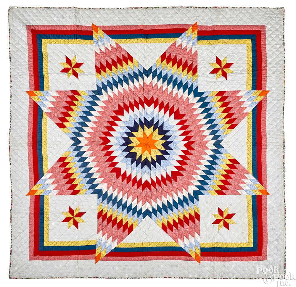 Appraisal: Mennonite Bethlehem Star quilt Mennonite Bethlehem Star quilt early th