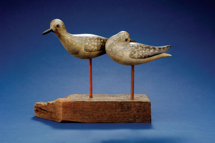 Appraisal: MELVIN GARDNER LAWRENCE - TWO CARVED AND PAINTED DECOYS OF