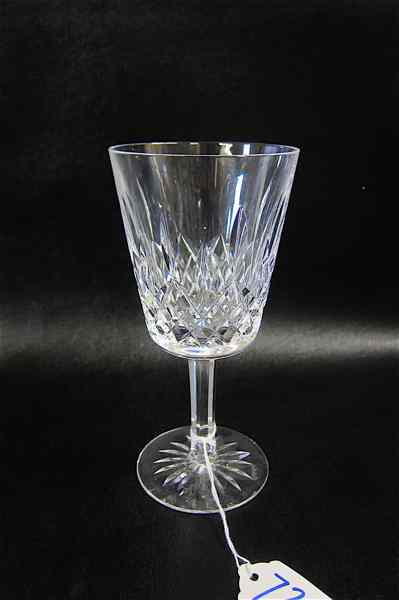 Appraisal: FIFTEEN WATERFORD CRYSTAL WATER GOBLETS in the ''Lismore'' pattern ''H