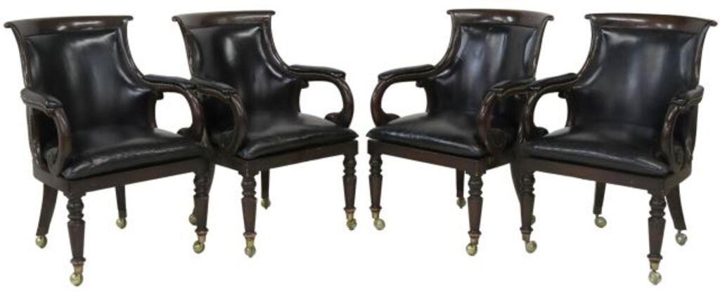 Appraisal: lot of Regency style armchairs Interior Crafts Chicago th c