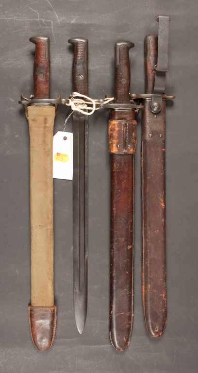 Appraisal: Four bayonets all U S Model marked ''S A ''