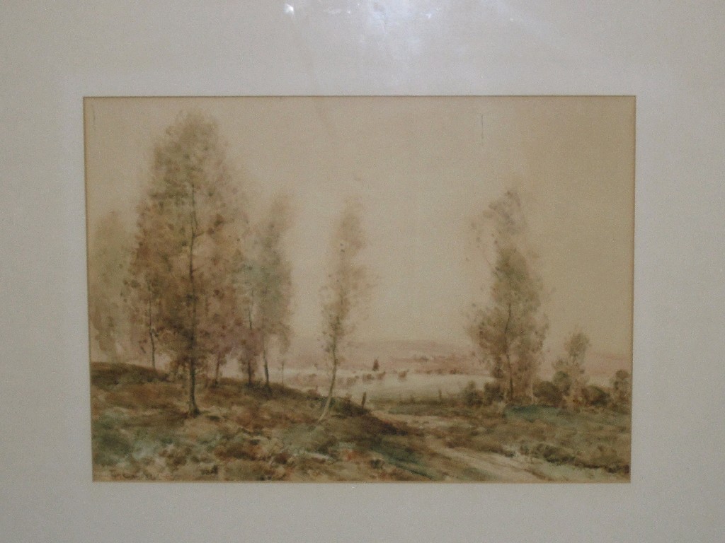 Appraisal: TOM CAMPBELL watercolour landscape signed