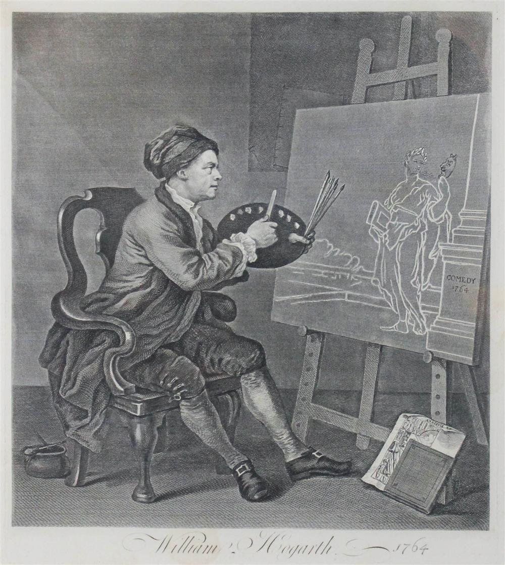 Appraisal: WILLIAM HOGARTH BRITISH - SELF PORTRAIT AT EASEL along with