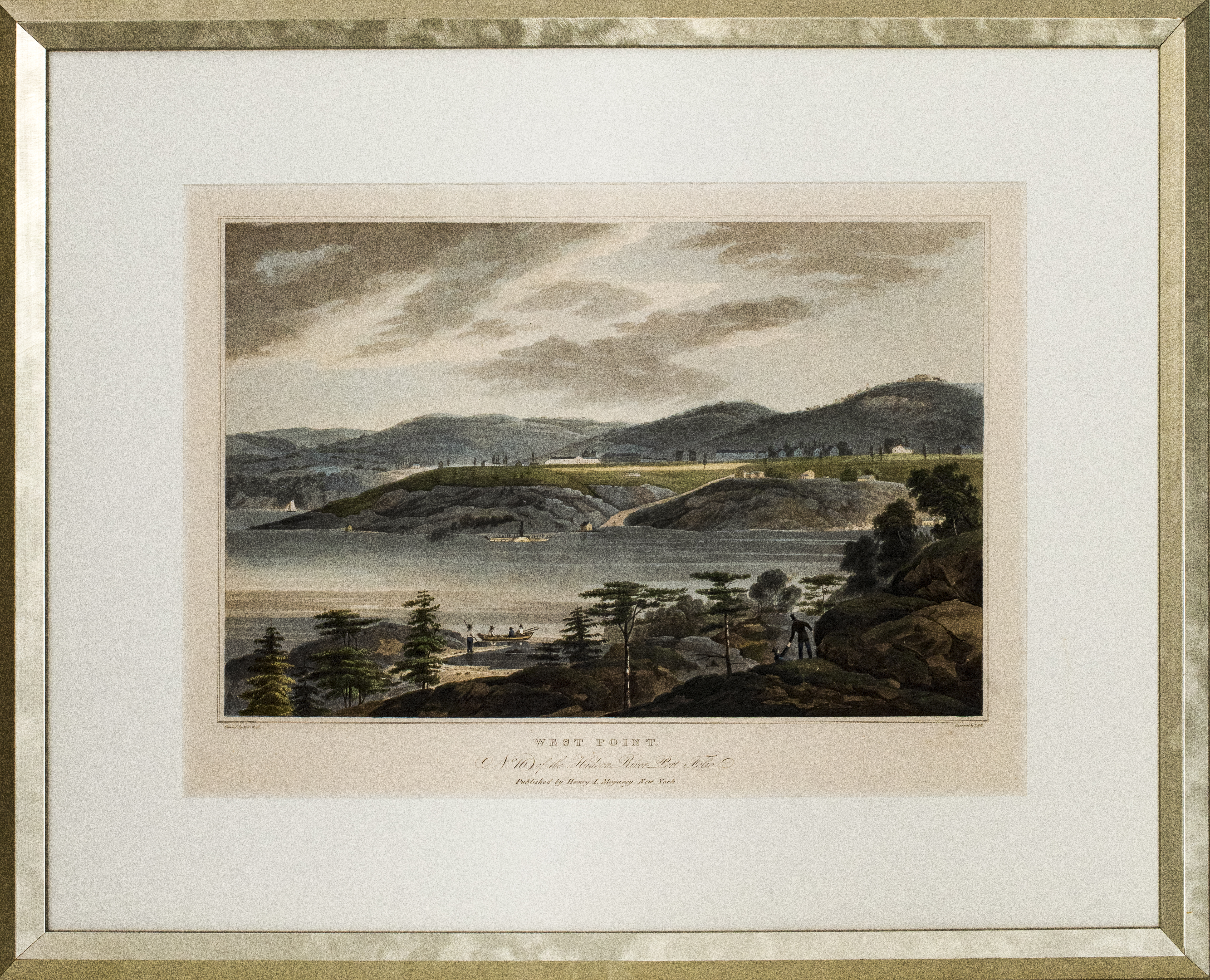 Appraisal: AFTER WILLIAM GUY WALL 'WEST POINT' AQUATINT After William Guy