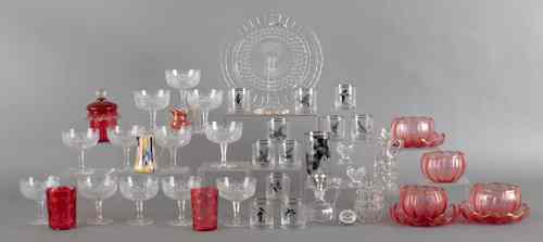 Appraisal: Miscellaneous group of glass to include Robert Bishop design cups