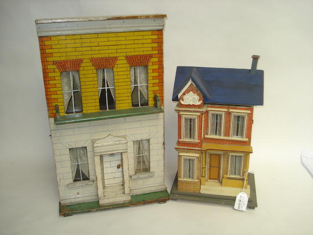 Appraisal: Moritz Gottschalk model blue roof dolls house The red and