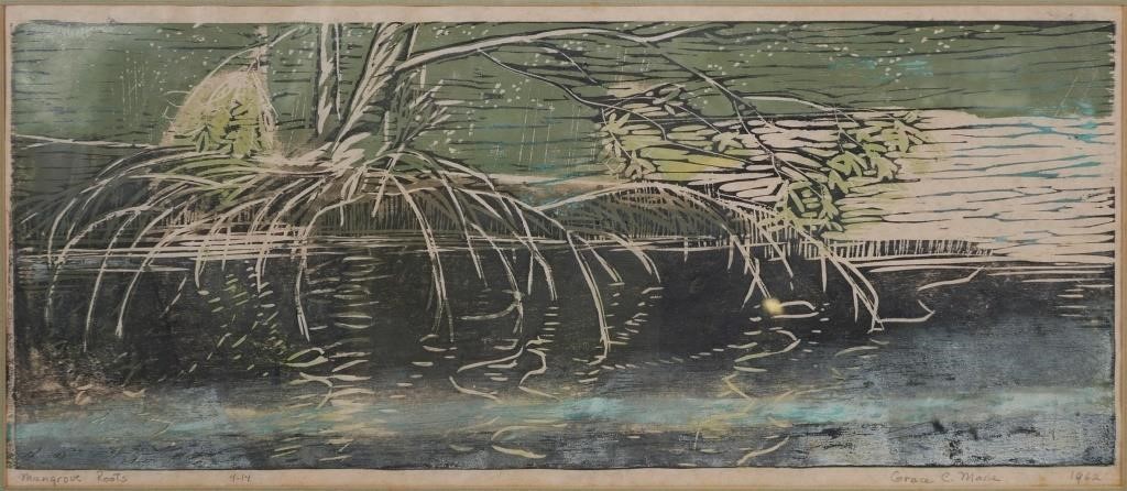 Appraisal: Woodblock print in colors on paper by Grace C Mack