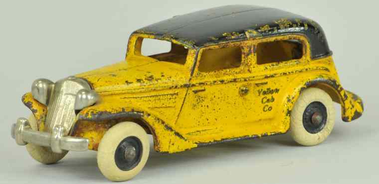 Appraisal: ARCADE PARMALEE YELLOW CAB Cast iron done in yellow w