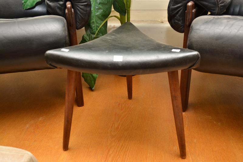 Appraisal: A DANISH TRI FOOTED STOOL