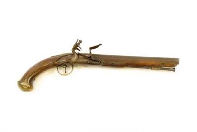 Appraisal: A Queen Anne flintlock service pistol with a in cm