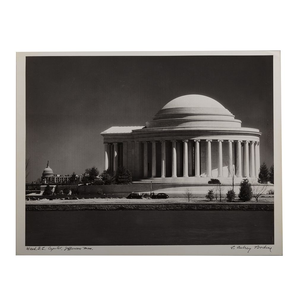 Appraisal: A Aubrey Bodine Capitol and Jefferson Memorial American - Gelatin