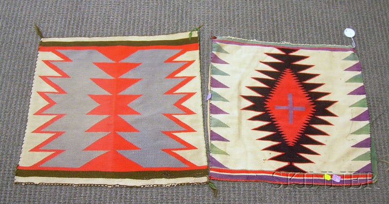 Appraisal: Two Native American Germantown Samplers x and x in