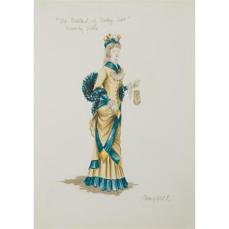 Appraisal: Patton Campbell American - Costume Design for Beverly Sills in