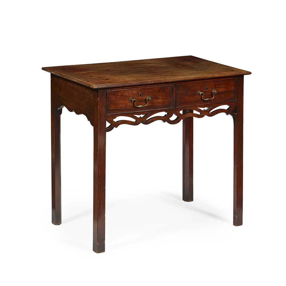 Appraisal: GEORGE III MAHOGANY SIDE TABLE TH CENTURY the top with