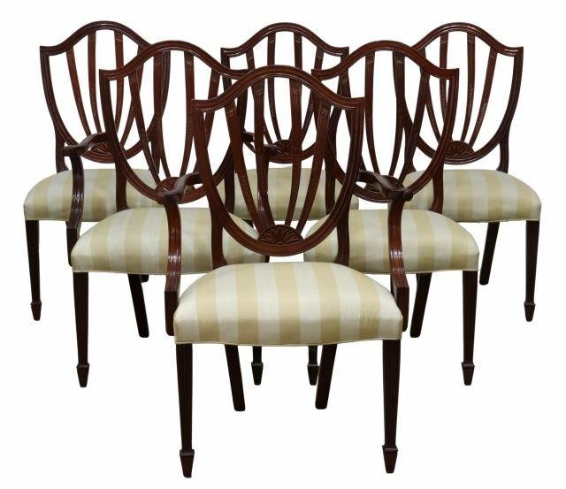 Appraisal: lot of Federal style mahogany dining chairs from the Historic