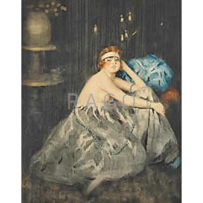 Appraisal: WILLIAM ALBERT ABLETT English - Two etchings aquatints of flappers