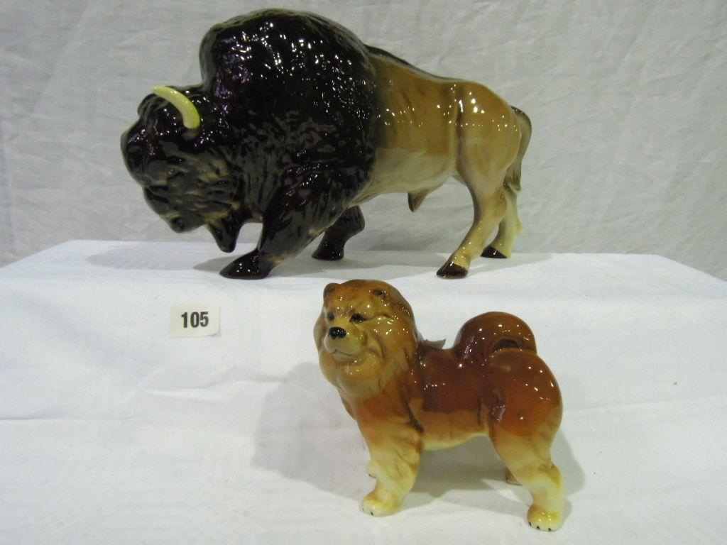 Appraisal: A collection of Melba ware animals including a large tiger