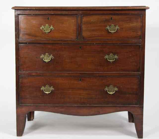 Appraisal: A George IV mahogany chest fitted two long and two