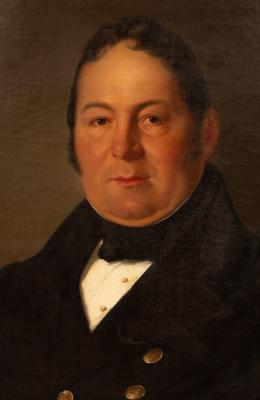 Appraisal: Friedrich Wilhelm Huhn - Portrait of a Gentleman half-length wearing