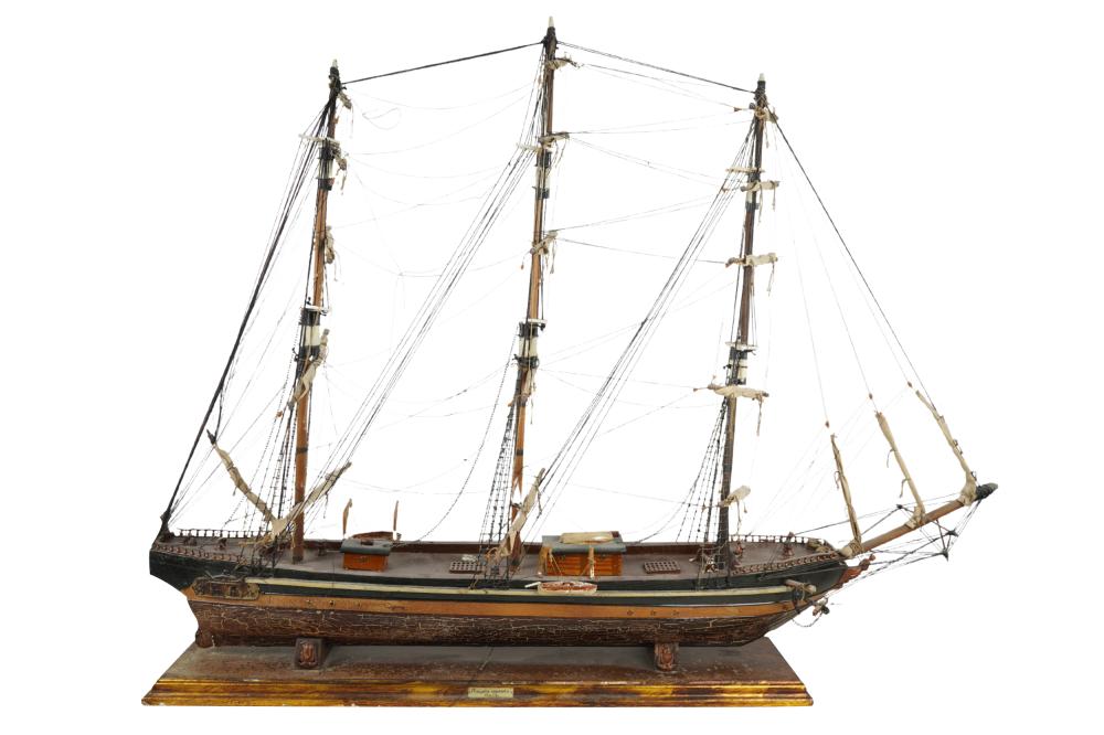 Appraisal: SPANISH CLIPPER SHIP MODELFragata Espanola wood cloth string and metal