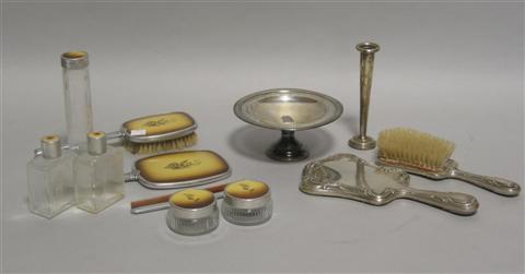 Appraisal: GORHAM SILVER BRUSH AND MIRROR Shape no together with eight