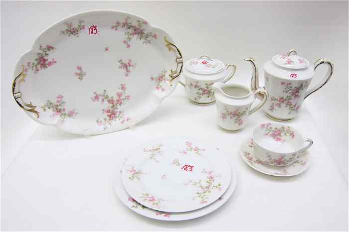 Appraisal: TWENTY-NINE PIECE SET HAVILAND FINE CHINA in the ''Pink Spray''