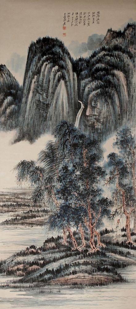 Appraisal: Chinese Scroll Painting of Landscape Zhang Daqian Chinese Scroll Painting