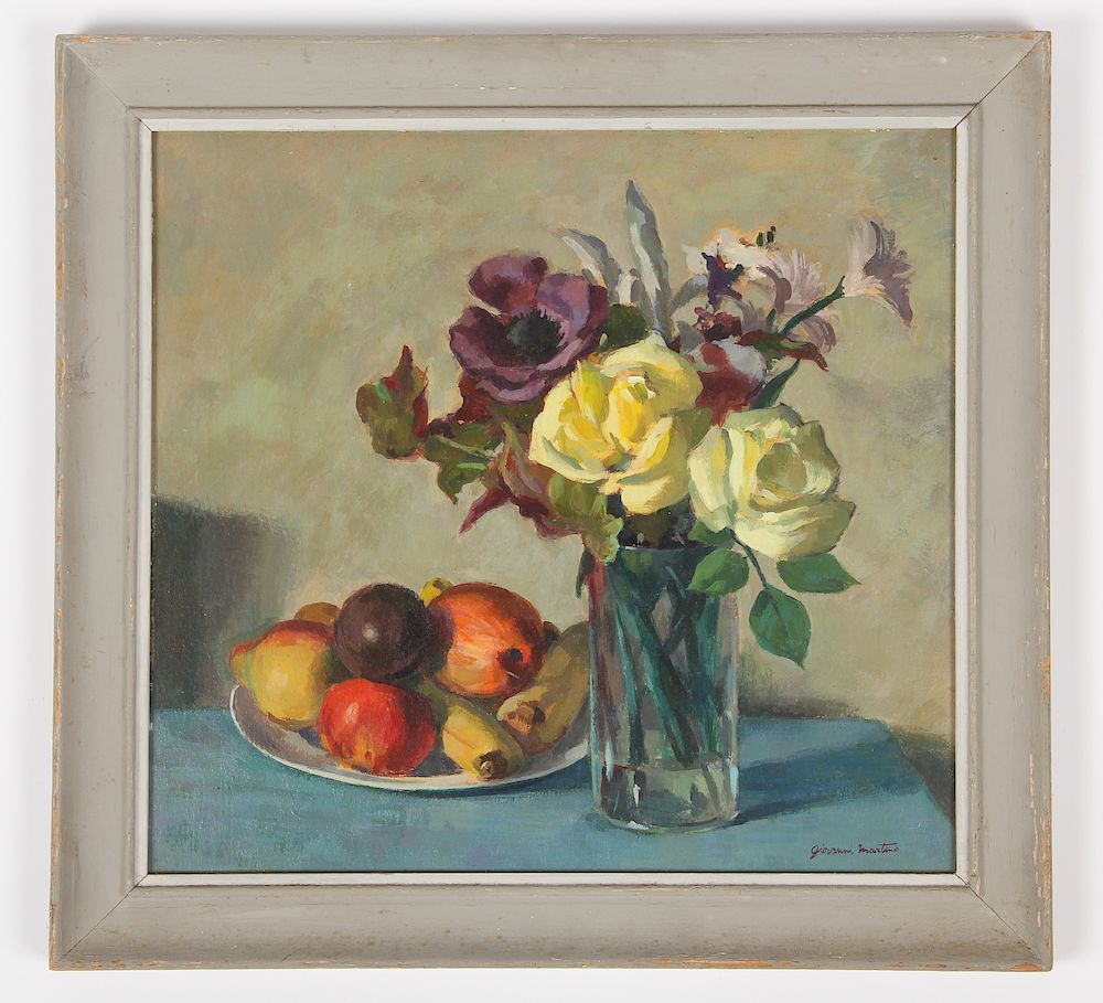 Appraisal: Giovanni Martino - Roses and Fruit Giovanni Martino American -