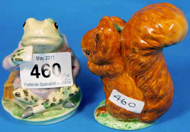 Appraisal: Beswick Beatrix Potter Figures Mr Jeremy Fisher and Squirrel Nutkin