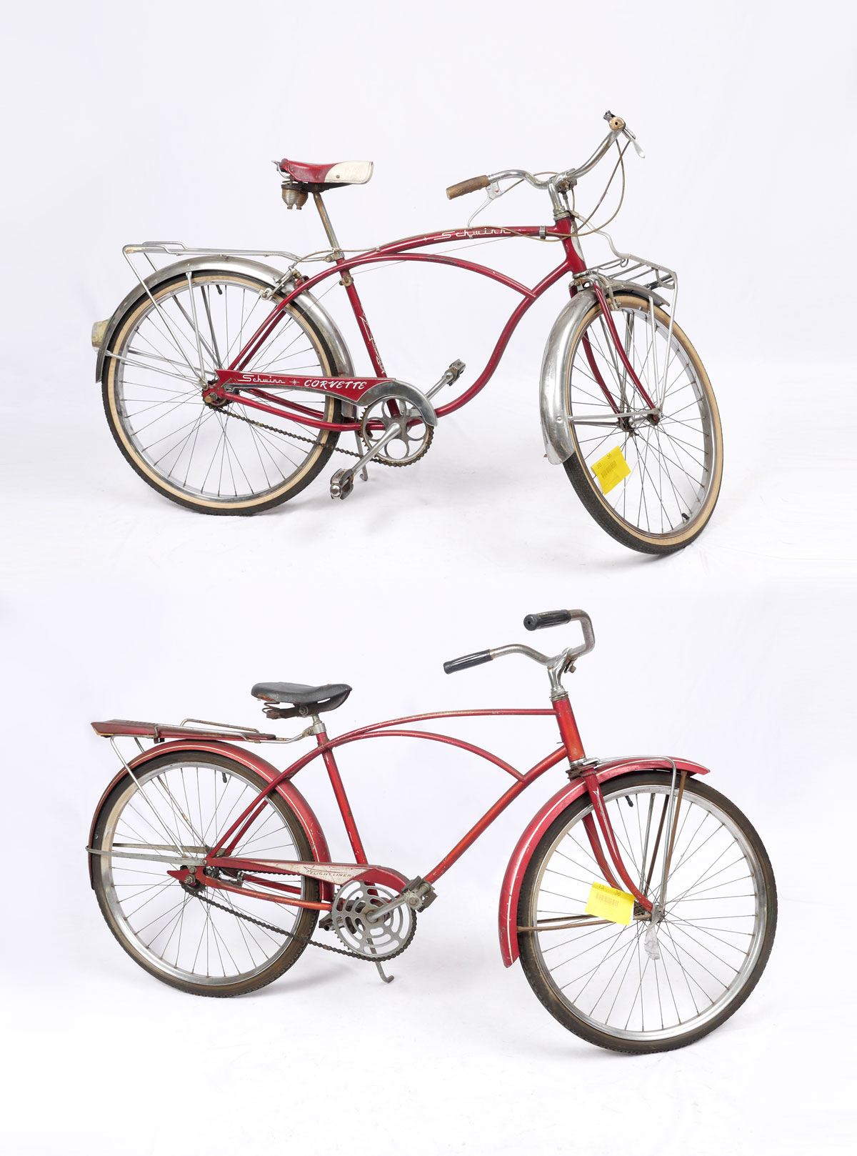 Appraisal: PC SCHWINN BICYCLE LOT Comprising - Schwinn ''Corvette'' - ''Flightliner''