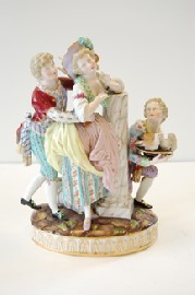 Appraisal: A LATE TH CENTURY MEISSEN FIGURAL GROUP THE NOBLE DECISION