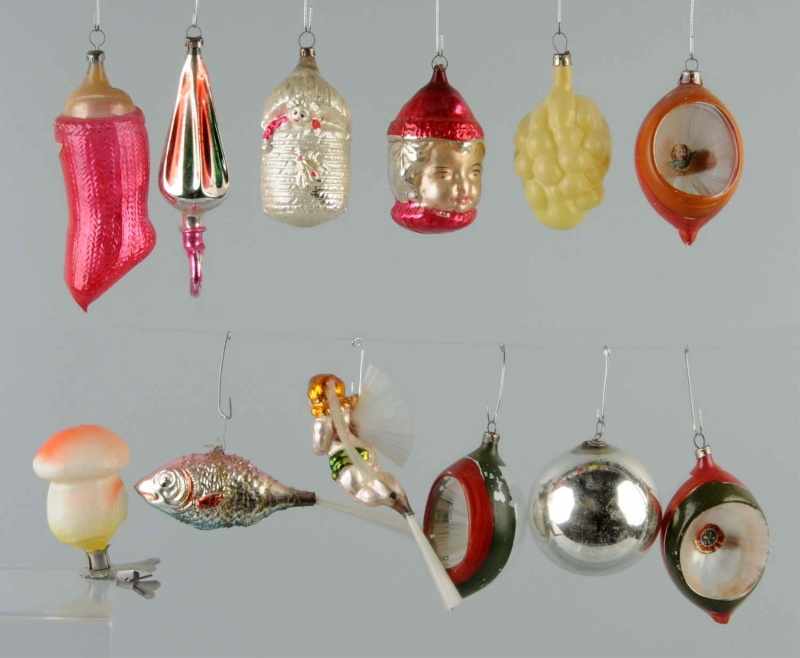 Appraisal: Lot of Blown Glass Ornaments Description Includes one angel with