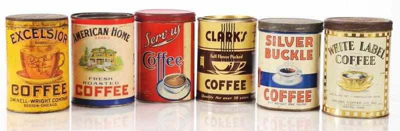 Appraisal: Lot of -Pound Coffee Tins Description Lot includes American Home