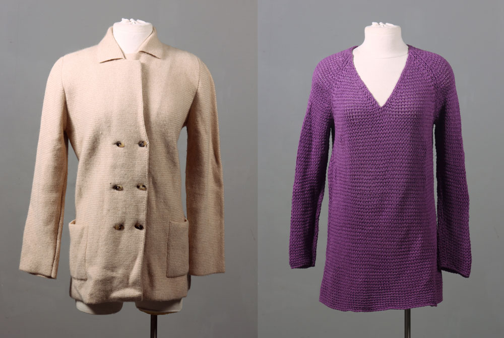 Appraisal: A - Two Malo Sweaters Two Malo sweaters one purple