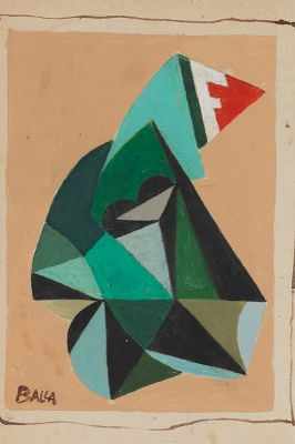 Appraisal: Giacomo Balla Italian - Abstract gouache on paper signed Balla