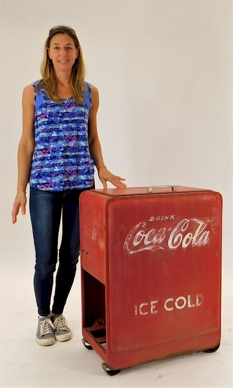 Appraisal: Vintage Drink Coca-Cola Ice Cold Standing Cooler United States th