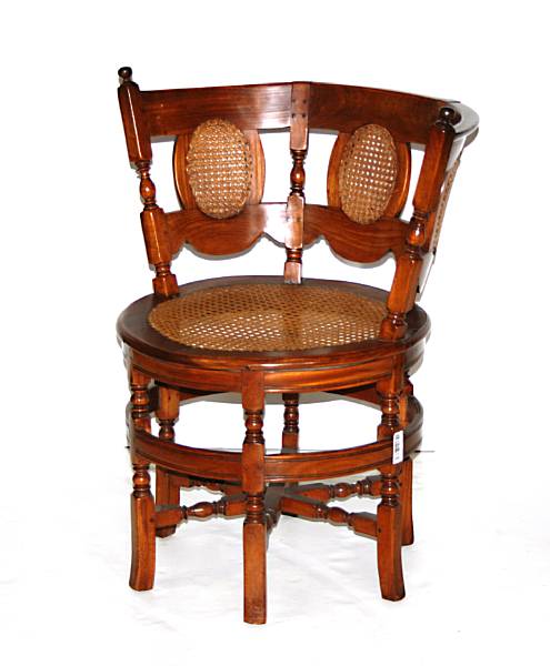 Appraisal: An Anglo Indian caned hardwood chair late th early th