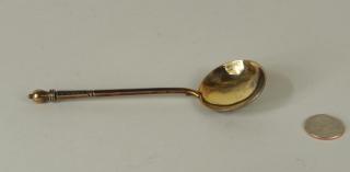 Appraisal: Russian Silver Gilt Communion Spoon Russian silver gilt communion spoon