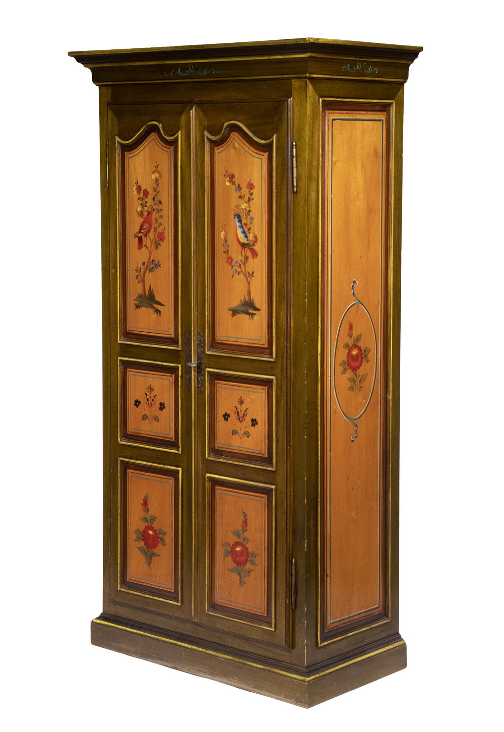 Appraisal: PAINTED STORAGE CABINET Contemporary French Provincial Style Storage Cabinet with