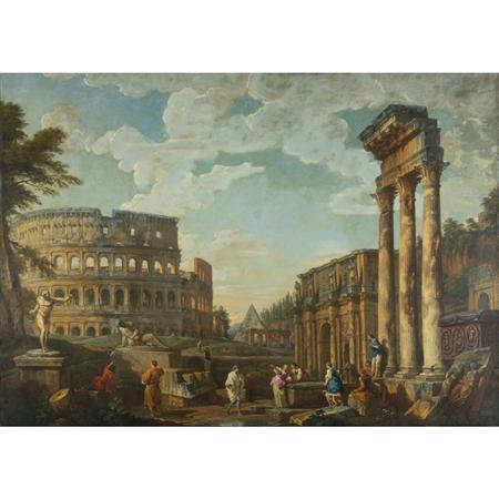 Appraisal: Giovanni Paolo Panini Italian circa - An Architectural Capriccio with