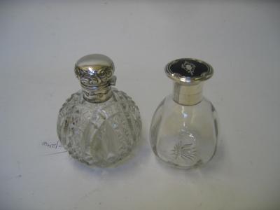 Appraisal: A TORTOISESHELL SCENT BOTTLE Birmingham the ovoid clear glass bottle