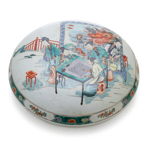 Appraisal: A Chinese Famille Verte Porcelain Box and Cover of circular