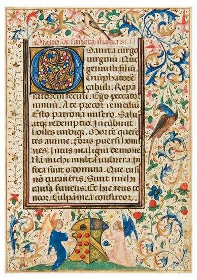 Appraisal: BOOK OF HOURS use of Rome in Latin Northern France