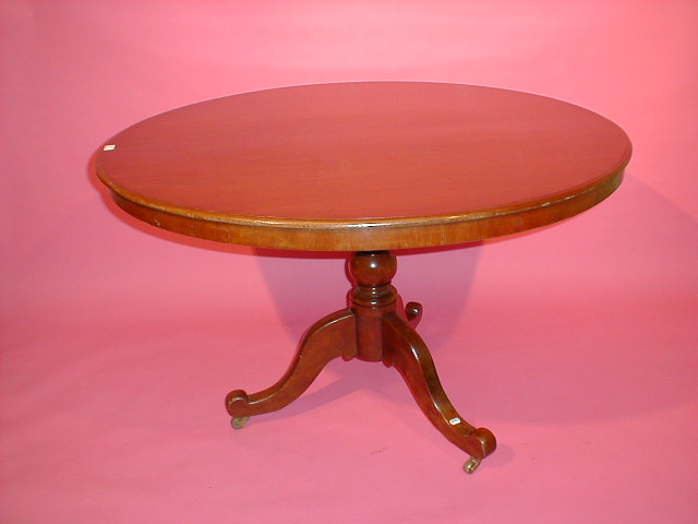 Appraisal: A Victorian mahogany circular breakfast table